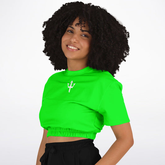 Women's LifeBy Viper Green Athletic Cropped Sweatshirt - LifeBy Fitness