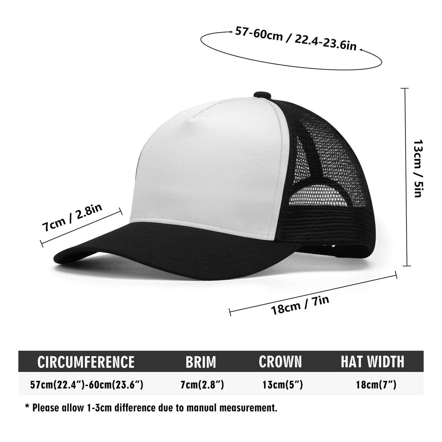 Black&White LifeBy Mesh Baseball Cap - LifeBy Fitness