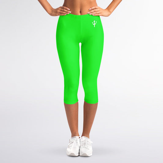 Women's LifeBy Viper Green Capri Leggings - LifeBy Fitness