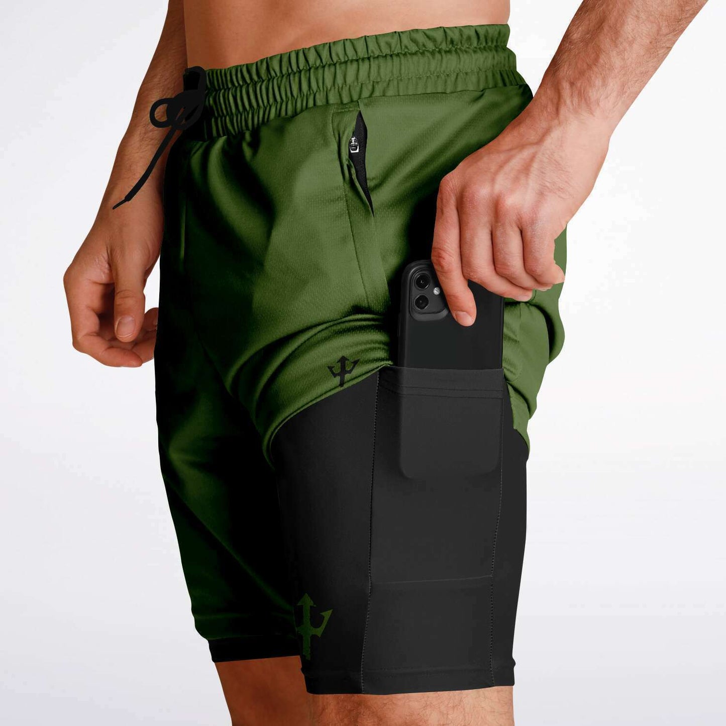 Men's LifeBy Military Green 2-in-1 Shorts - LifeBy Fitness