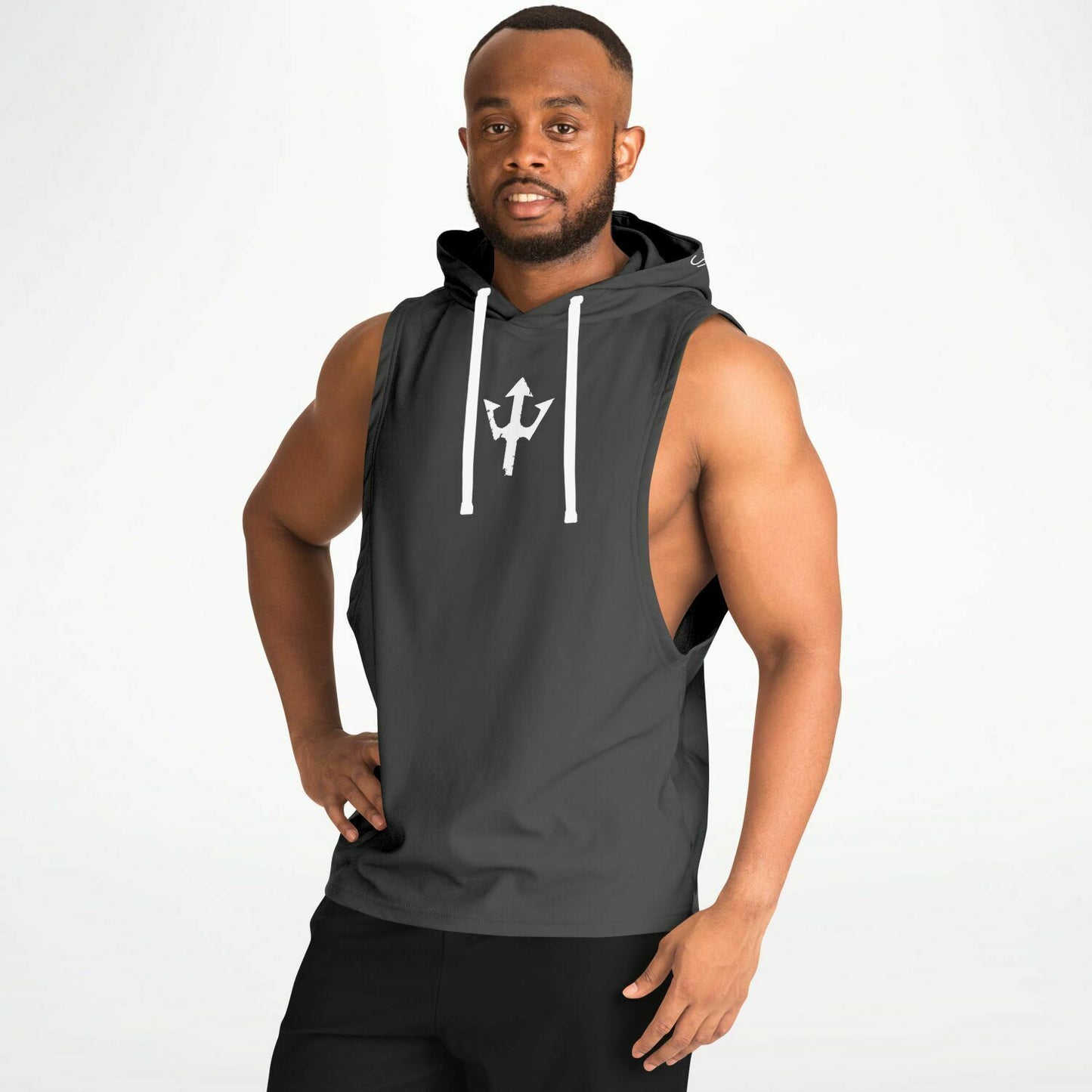 Grey Sleeveless Hoodie