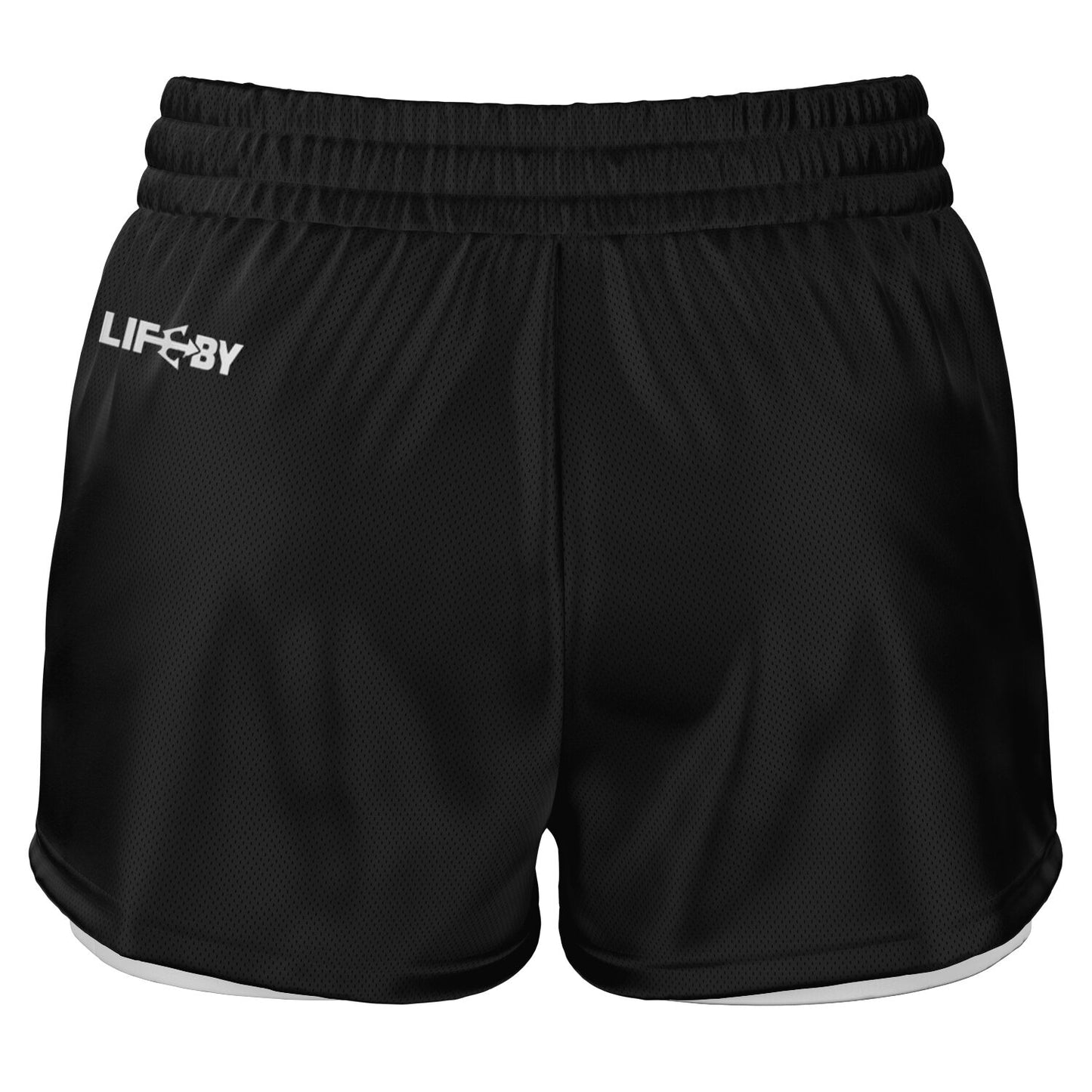 Women's LifeBy Black 2-in-1  Sports Shorts - LifeBy Fitness