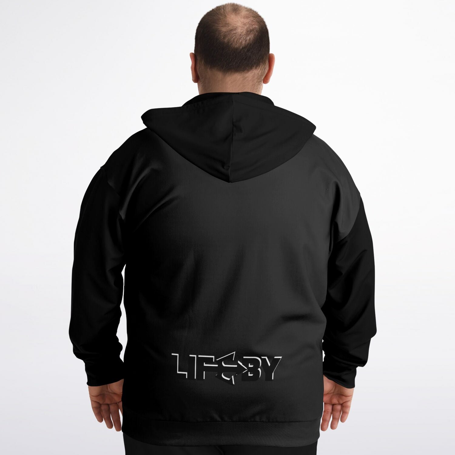 LifeBy Black Athletic Plus-size Ziphoodie - LifeBy Fitness