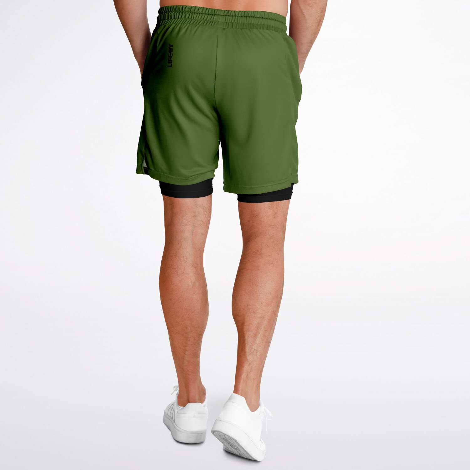 Men's LifeBy Military Green 2-in-1 Shorts - LifeBy Fitness