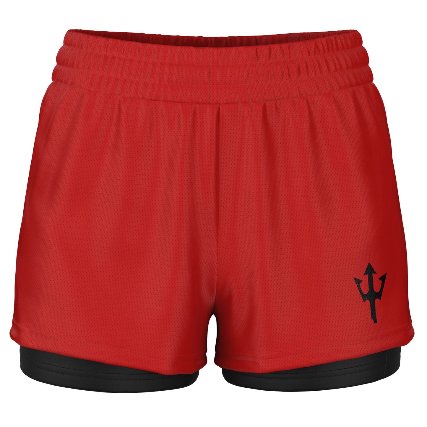 Women's LifeBy Red 2-in-1  Sports Shorts - LifeBy Fitness