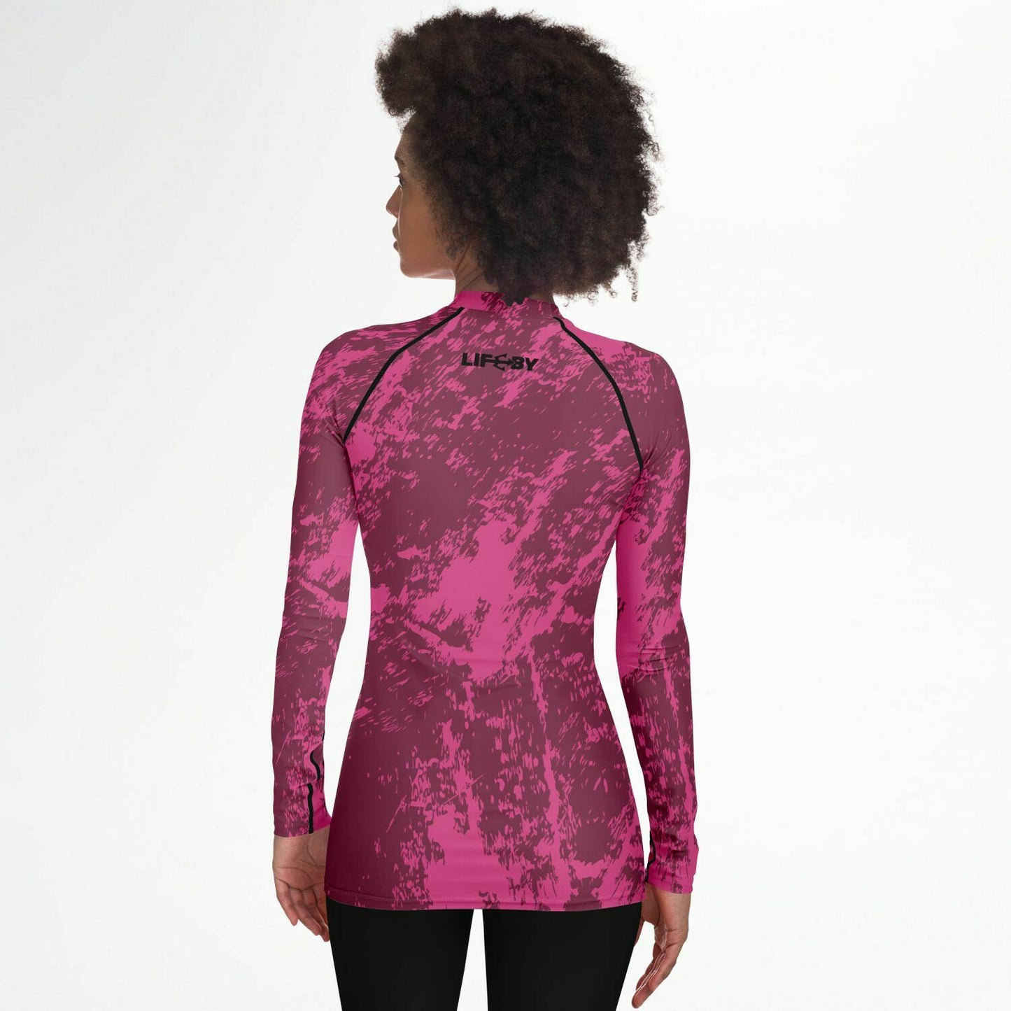 Women's LifeBy Pink Swirl Rashguard - LifeBy Fitness