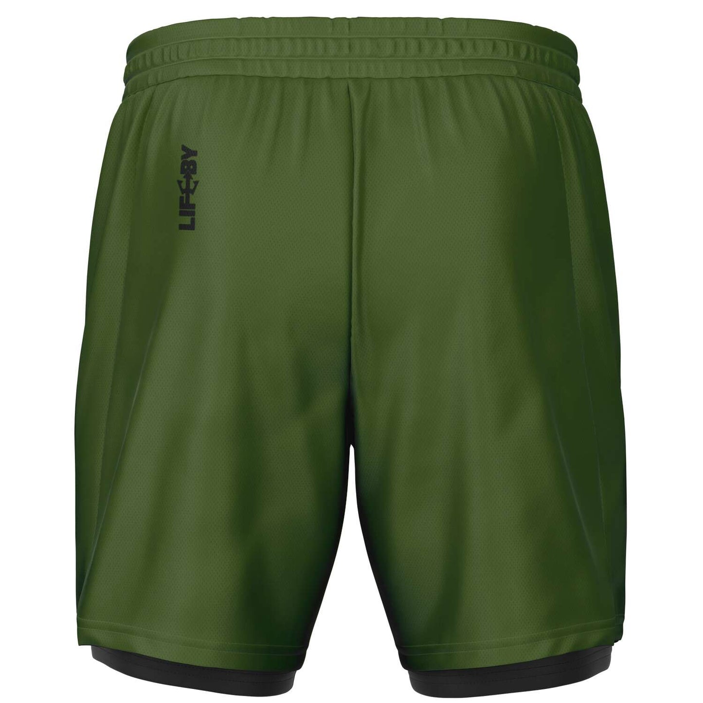 Men's LifeBy Military Green 2-in-1 Shorts - LifeBy Fitness