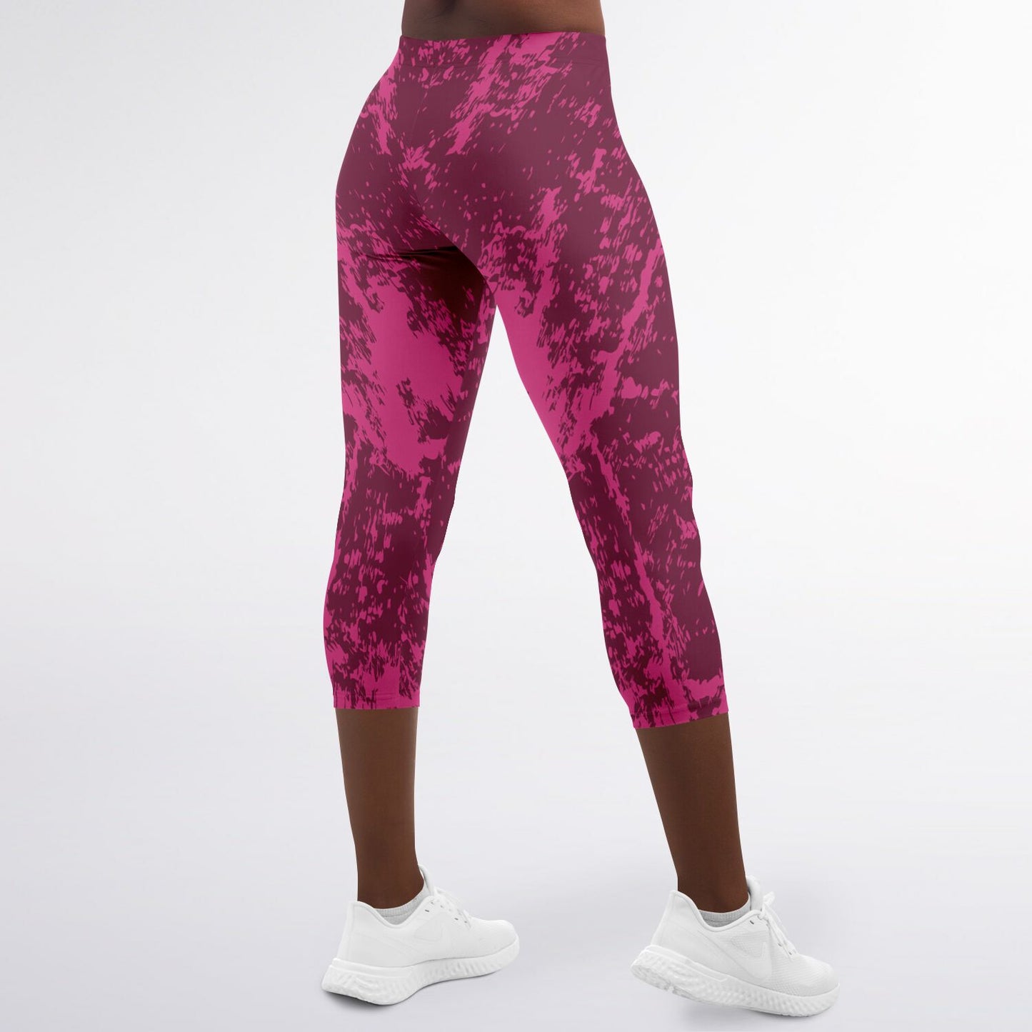 Women's LifeBy Pink Swirl Capri Leggings - LifeBy Fitness