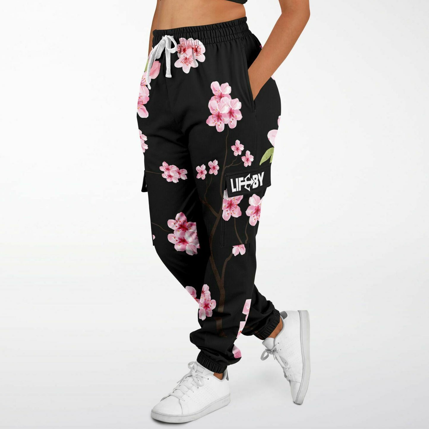 LifeBy Cherry Blossom Athletic Cargo Joggers - LifeBy Fitness