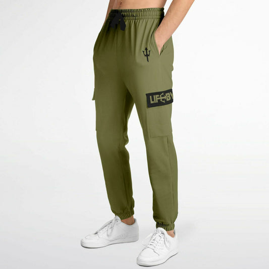 LifeBy Khaki Athletic Cargo Joggers - LifeBy Fitness