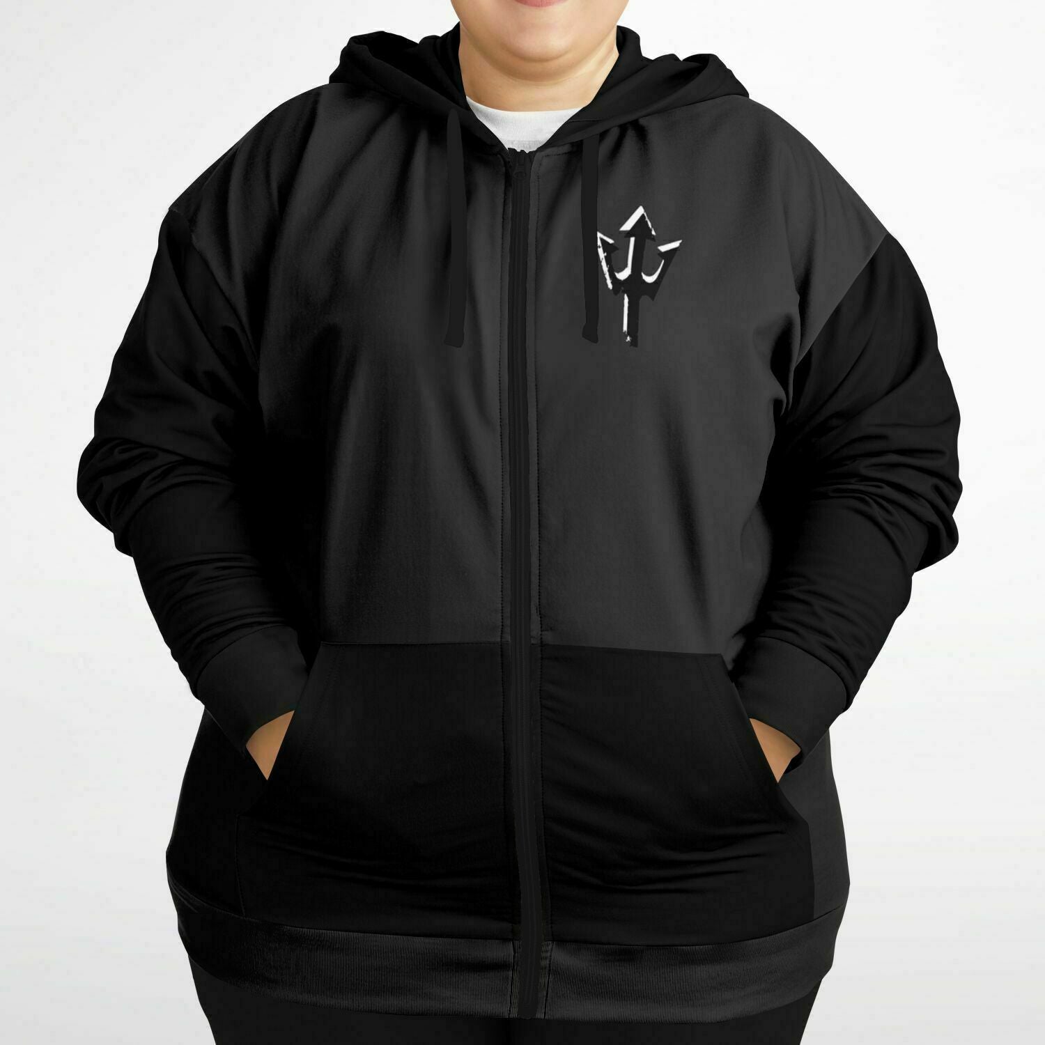 LifeBy Black Athletic Plus-size Ziphoodie - LifeBy Fitness