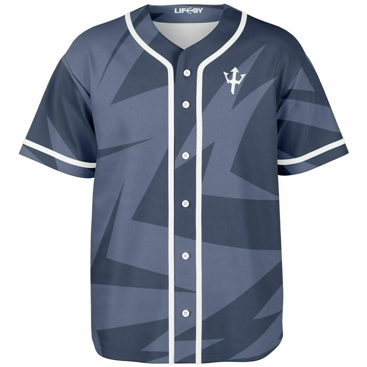 LifeBy Blue Abstract Baseball Jersey