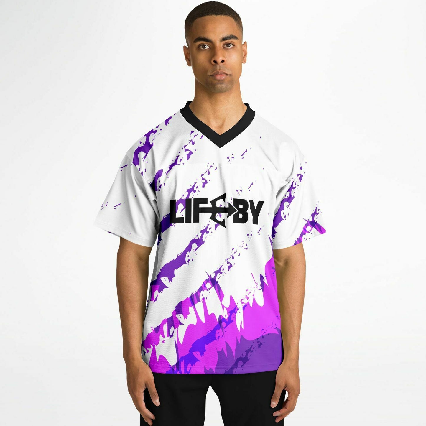 LifeBy Purple-White Sports Jersey - LifeBy Fitness