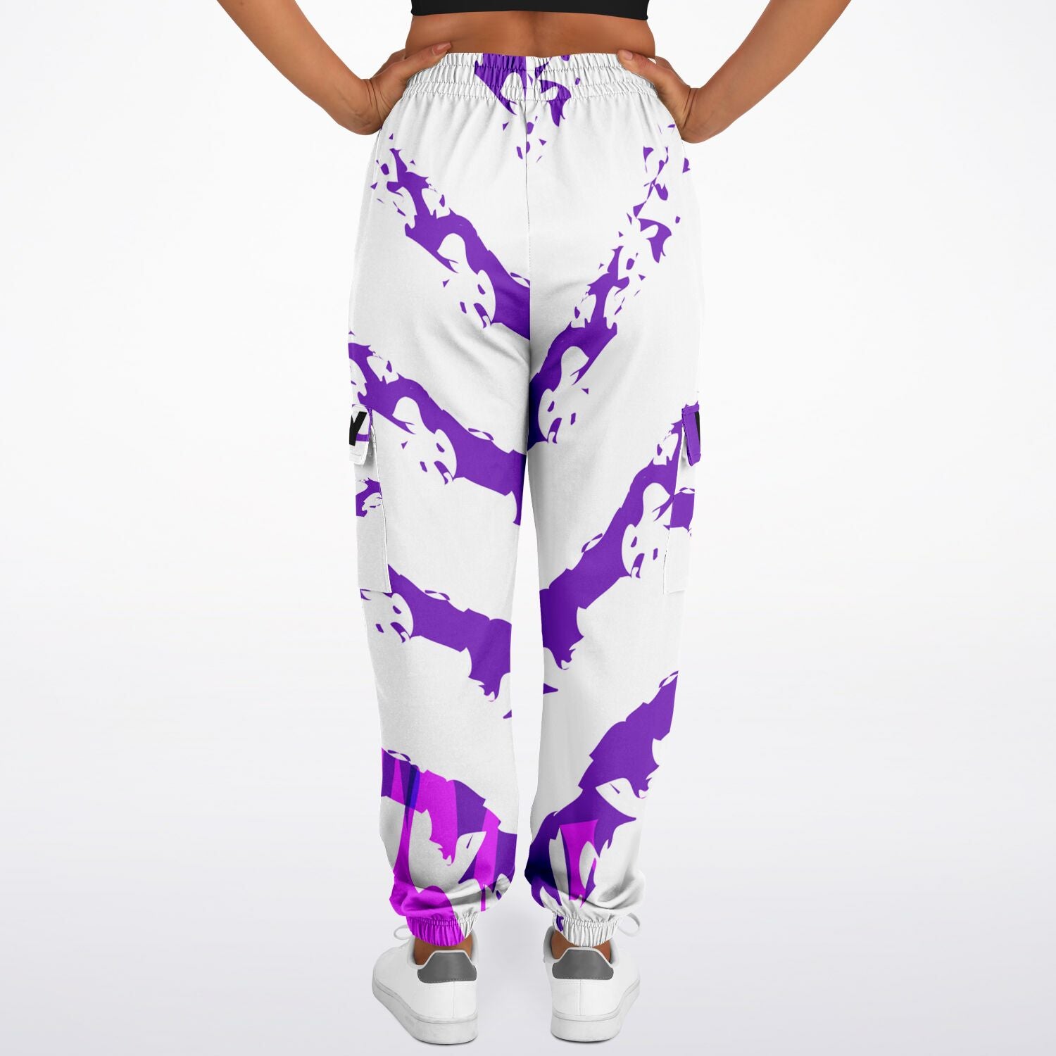 LifeBy Purple Splash Athletic Cargo Joggers - LifeBy Fitness