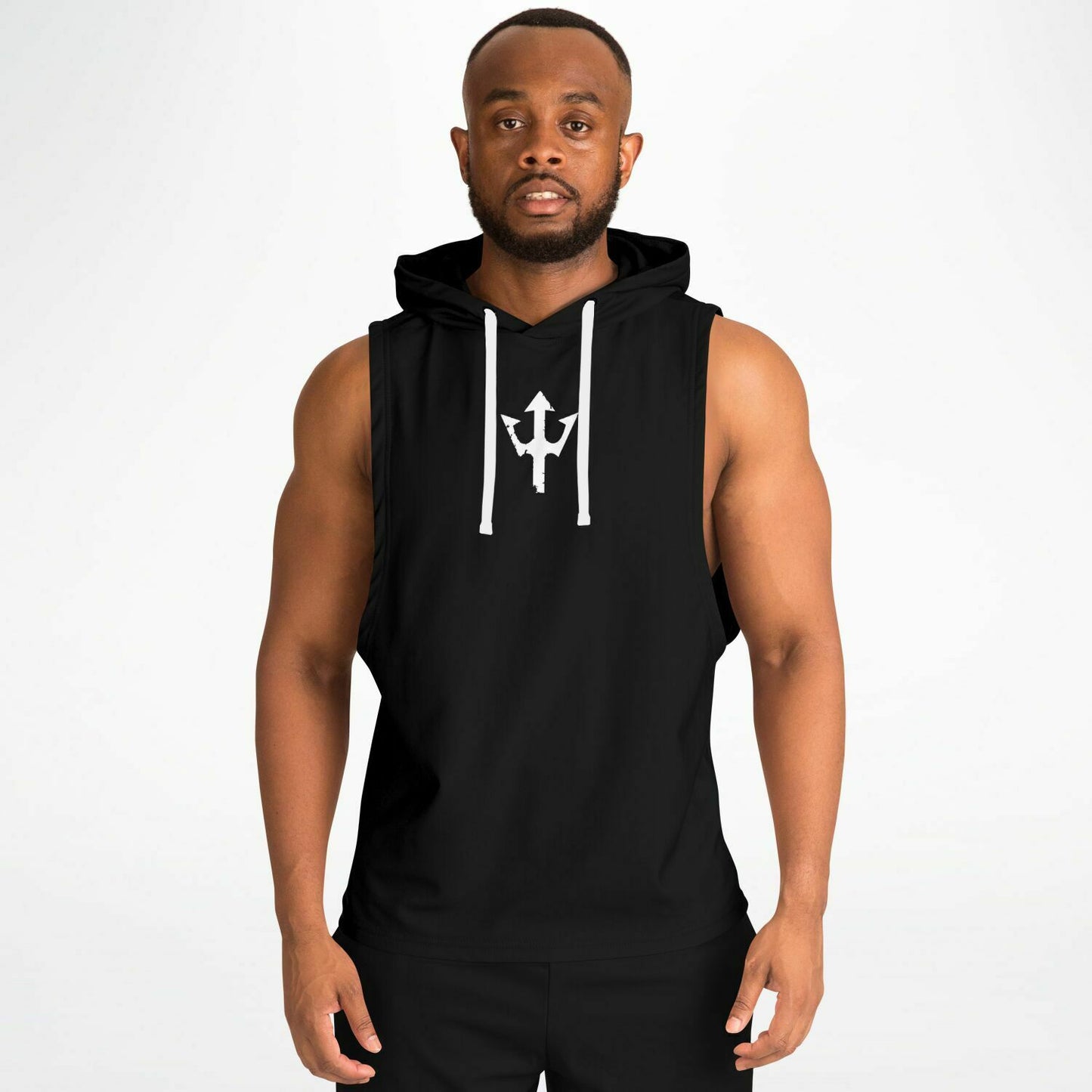 Black Sleeveless Hoodie