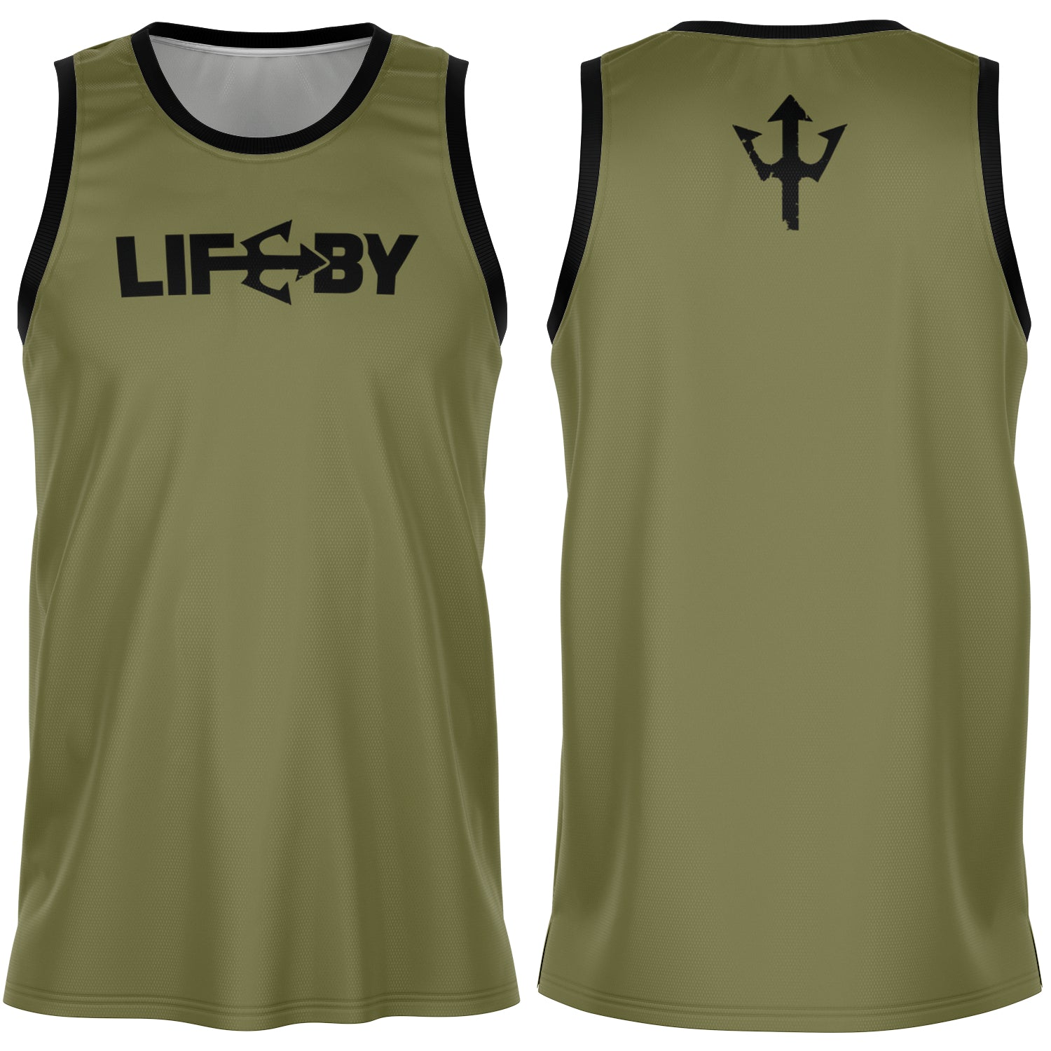 LifeBy Khaki Basketball Jersey - LifeBy Fitness