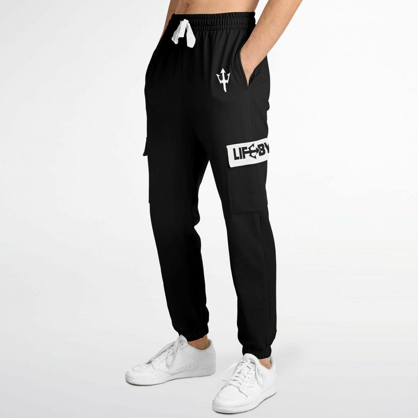 LifeBy Black Athletic Cargo Joggers - LifeBy Fitness