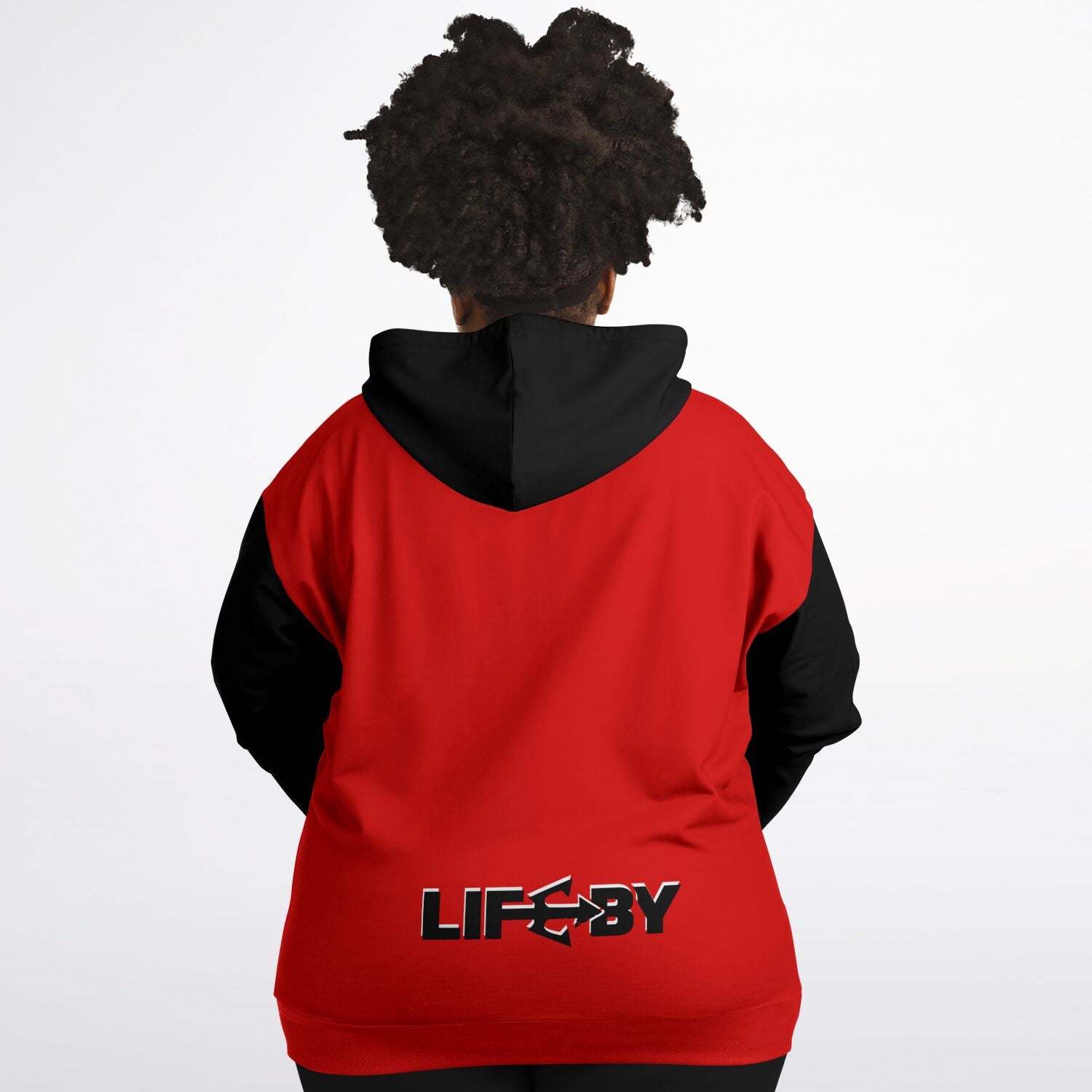 LifeBy Red Athletic Plus-size Ziphoodie - LifeBy Fitness