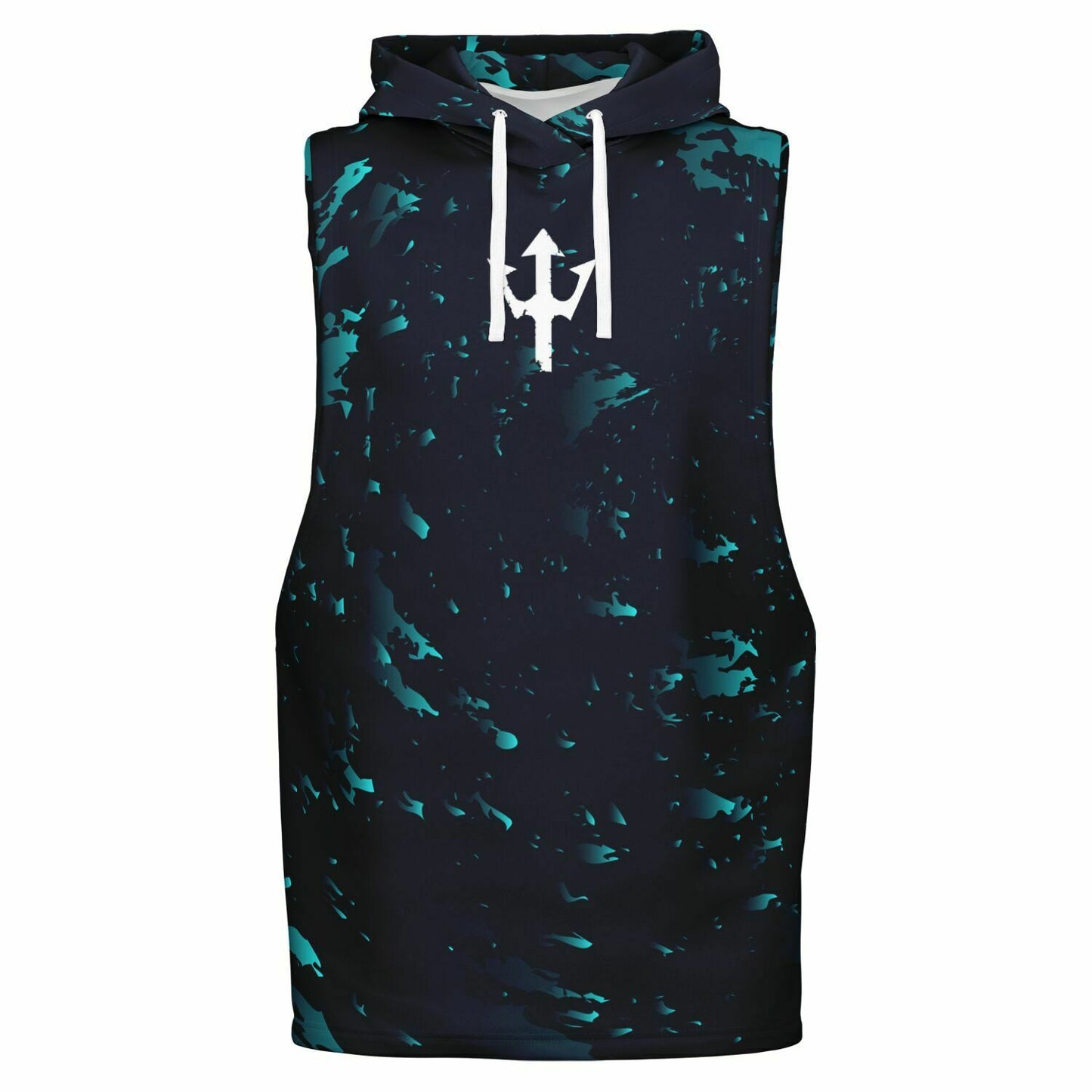 Blue Swirls Sleeveless Hoodie