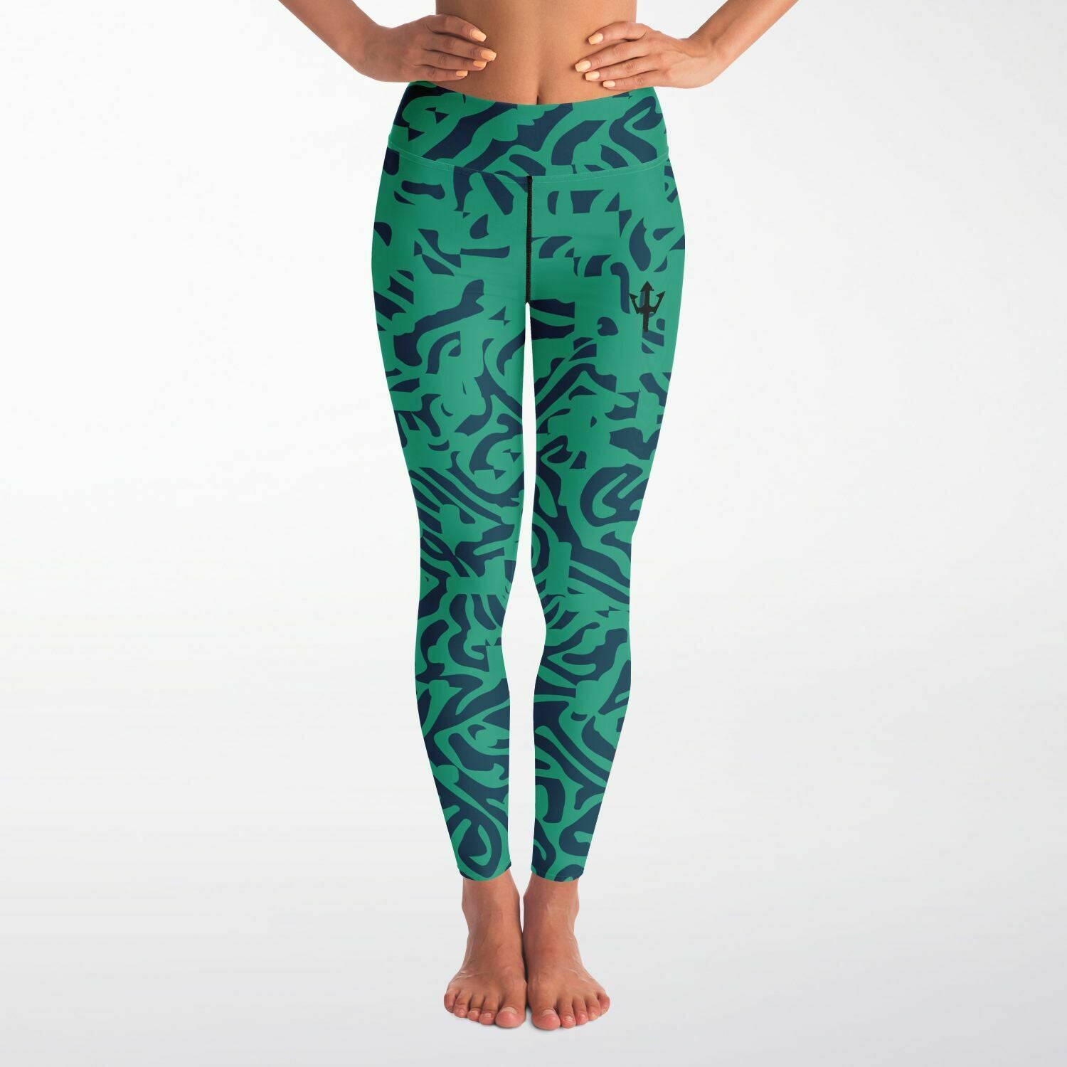 Women's LifeBy Blue-Green Yoga Leggings - LifeBy Fitness