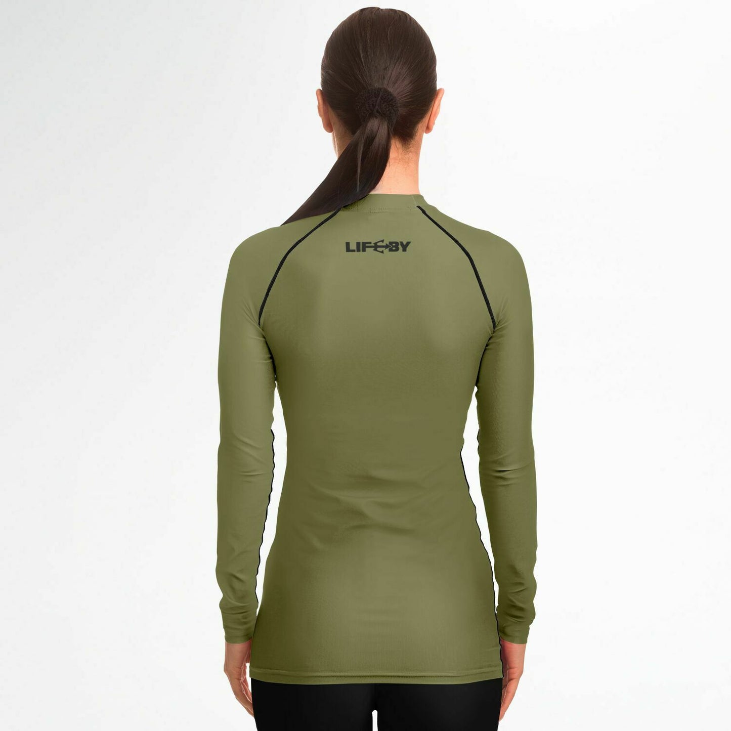 Women's LifeBy Khaki Rashguard - LifeBy Fitness