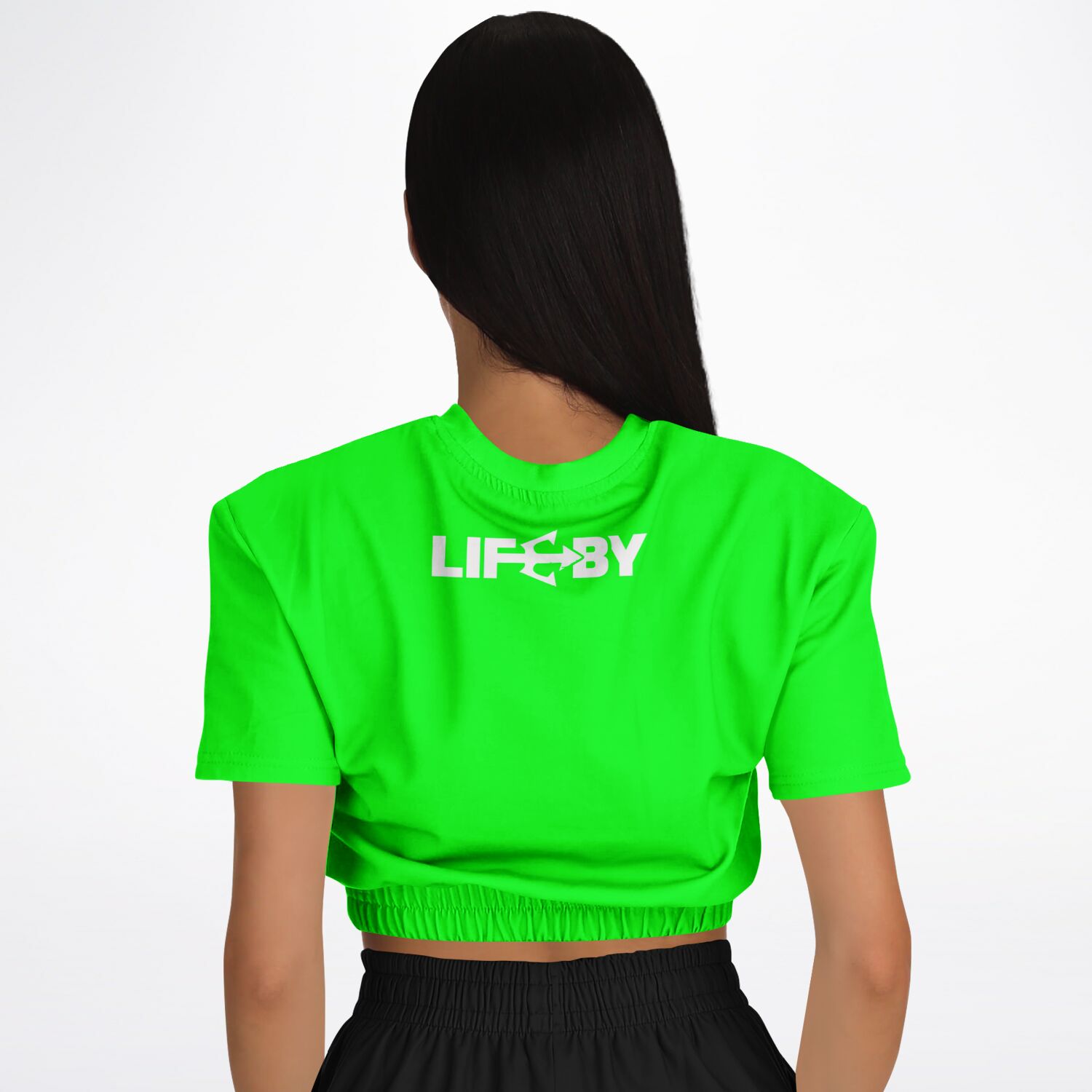 Women's LifeBy Viper Green Athletic Cropped Sweatshirt - LifeBy Fitness