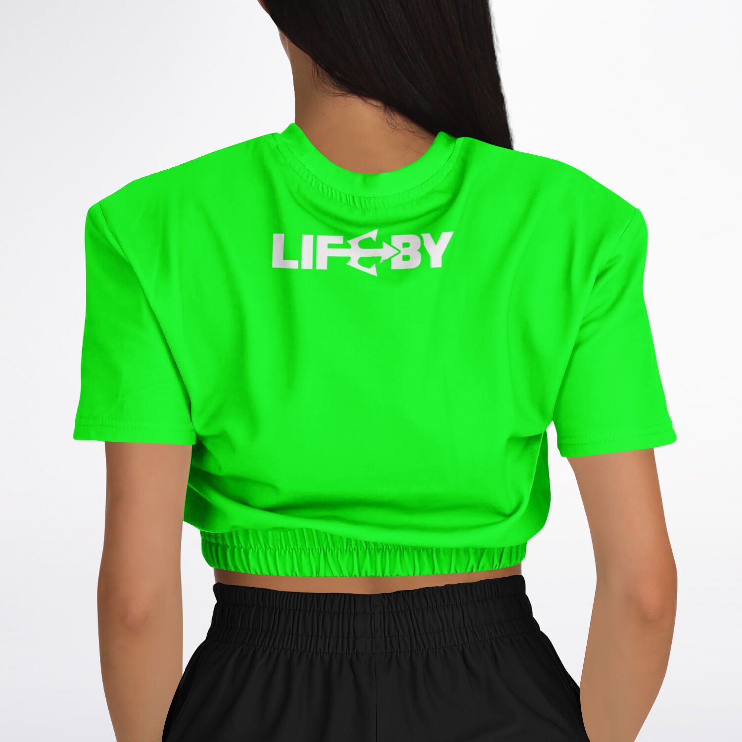 Women's LifeBy Viper Green Athletic Cropped Sweatshirt - LifeBy Fitness