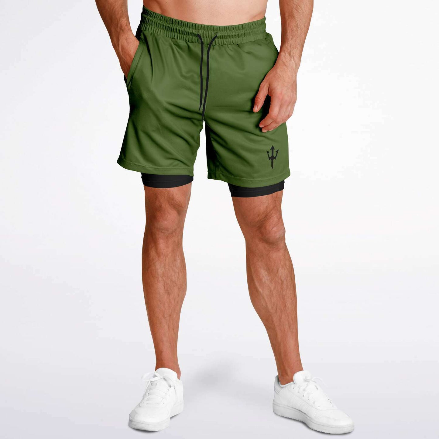 Men's LifeBy Military Green 2-in-1 Shorts - LifeBy Fitness