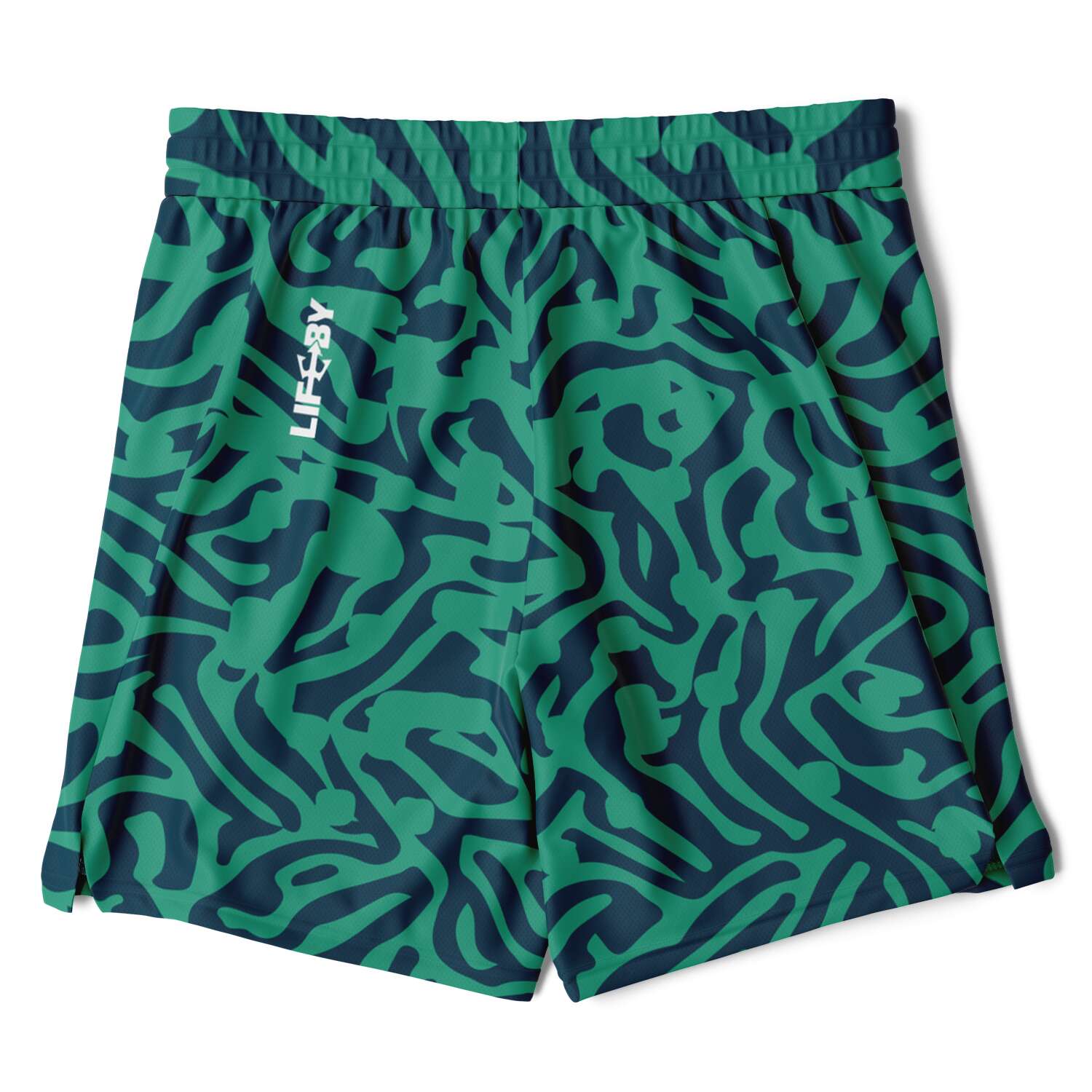 Men's LifeBy Green Pattern 2-in-1 Shorts - LifeBy Fitness