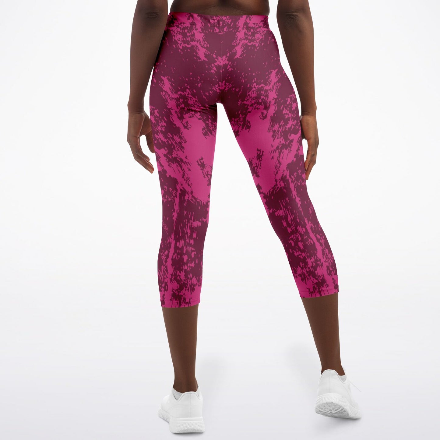 Women's LifeBy Pink Swirl Capri Leggings - LifeBy Fitness