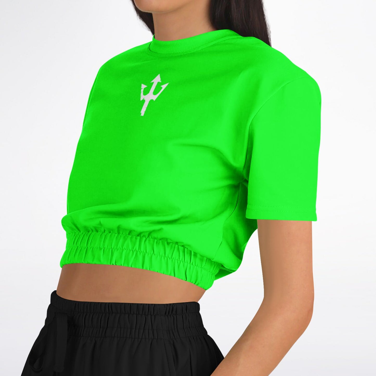 Women's LifeBy Viper Green Athletic Cropped Sweatshirt - LifeBy Fitness