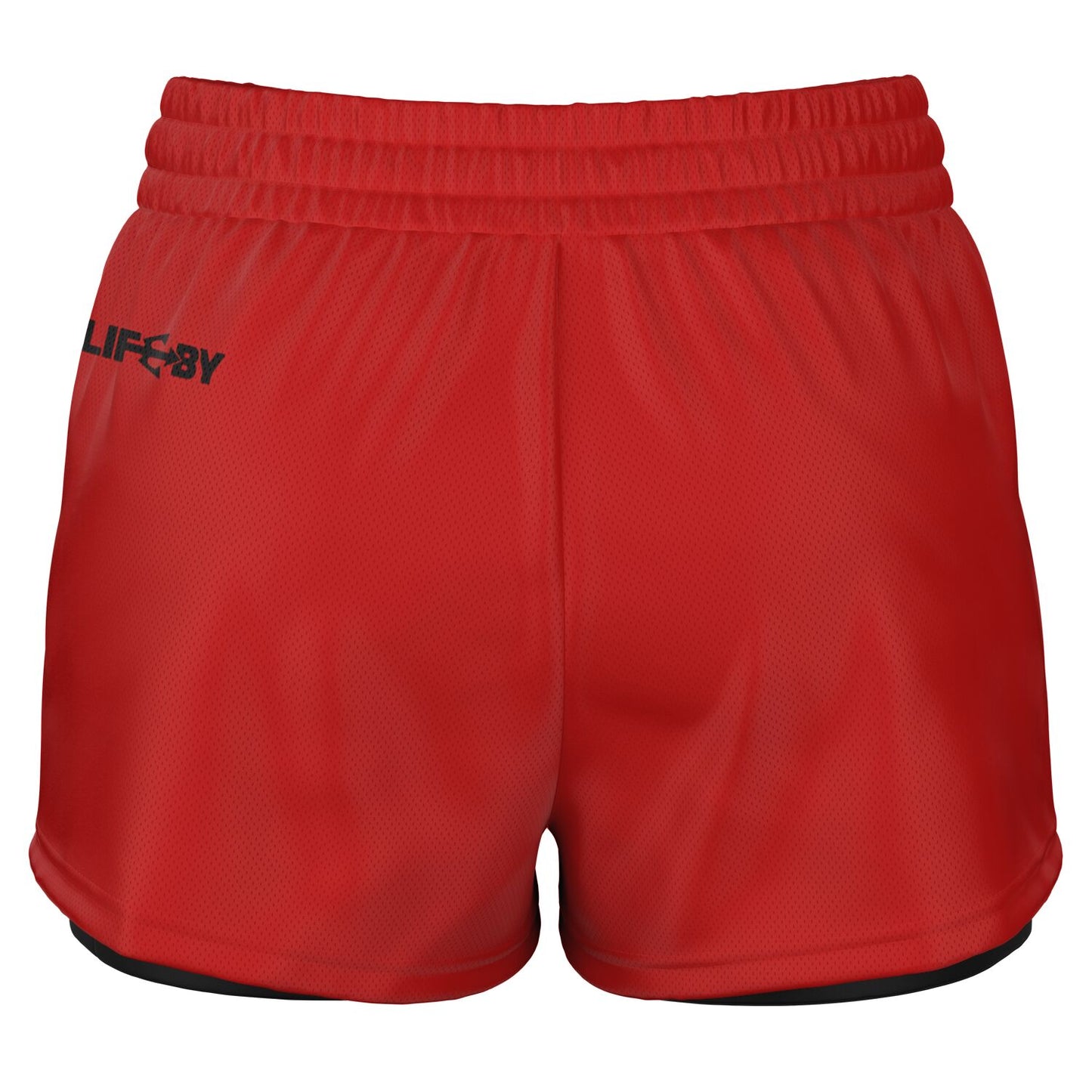 Women's LifeBy Red 2-in-1  Sports Shorts - LifeBy Fitness