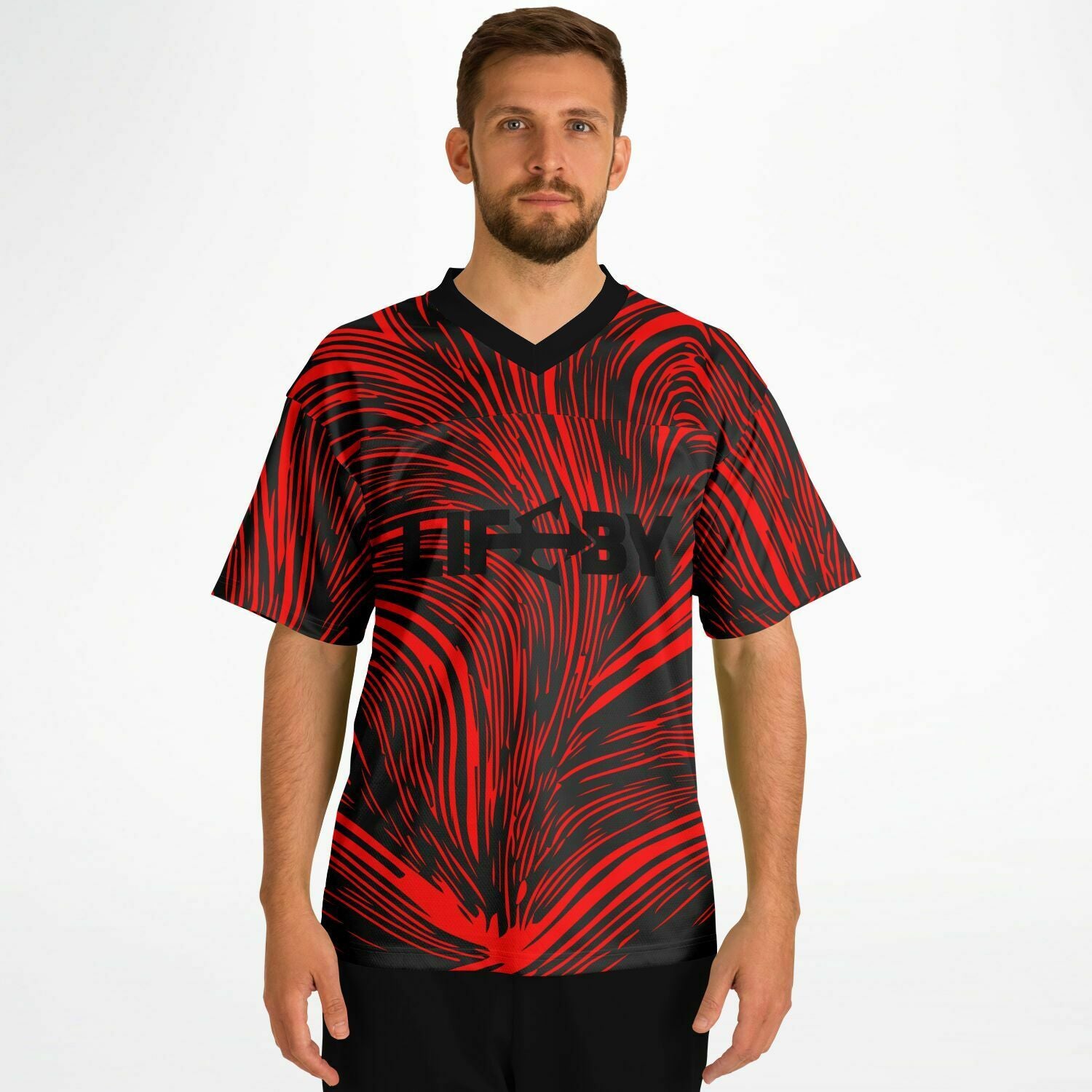 LifeBy Red Swirl Sports Jersey - LifeBy Fitness