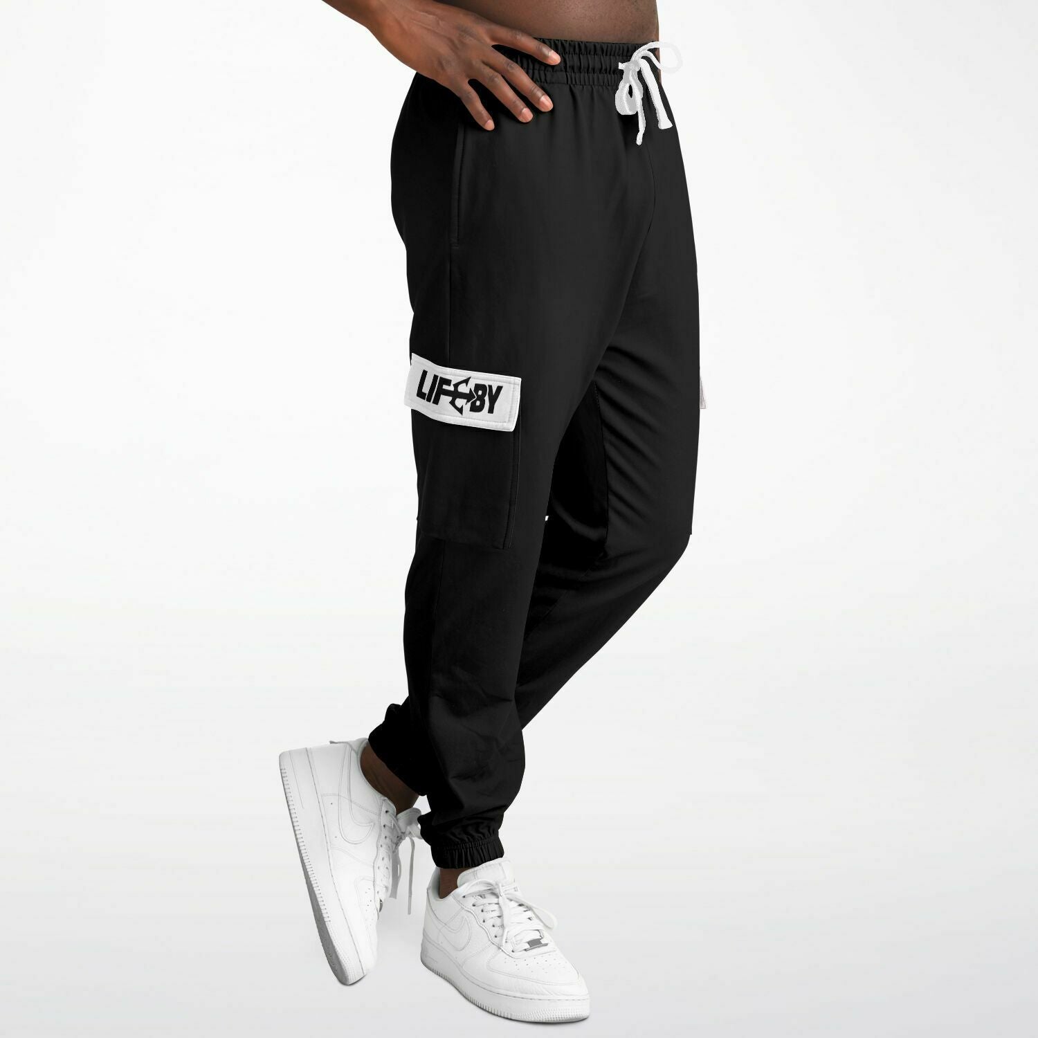 LifeBy Black Athletic Cargo Joggers - LifeBy Fitness