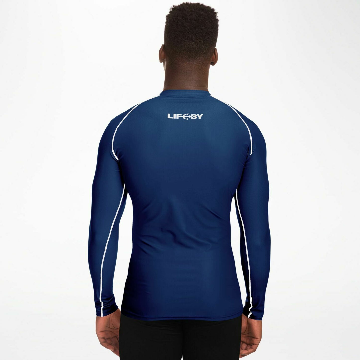 Men's LifeBy Navy Blue Rashguard - LifeBy Fitness