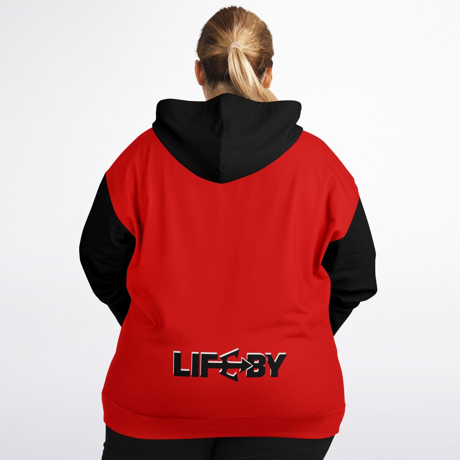 LifeBy Red Athletic Plus-size Ziphoodie - LifeBy Fitness