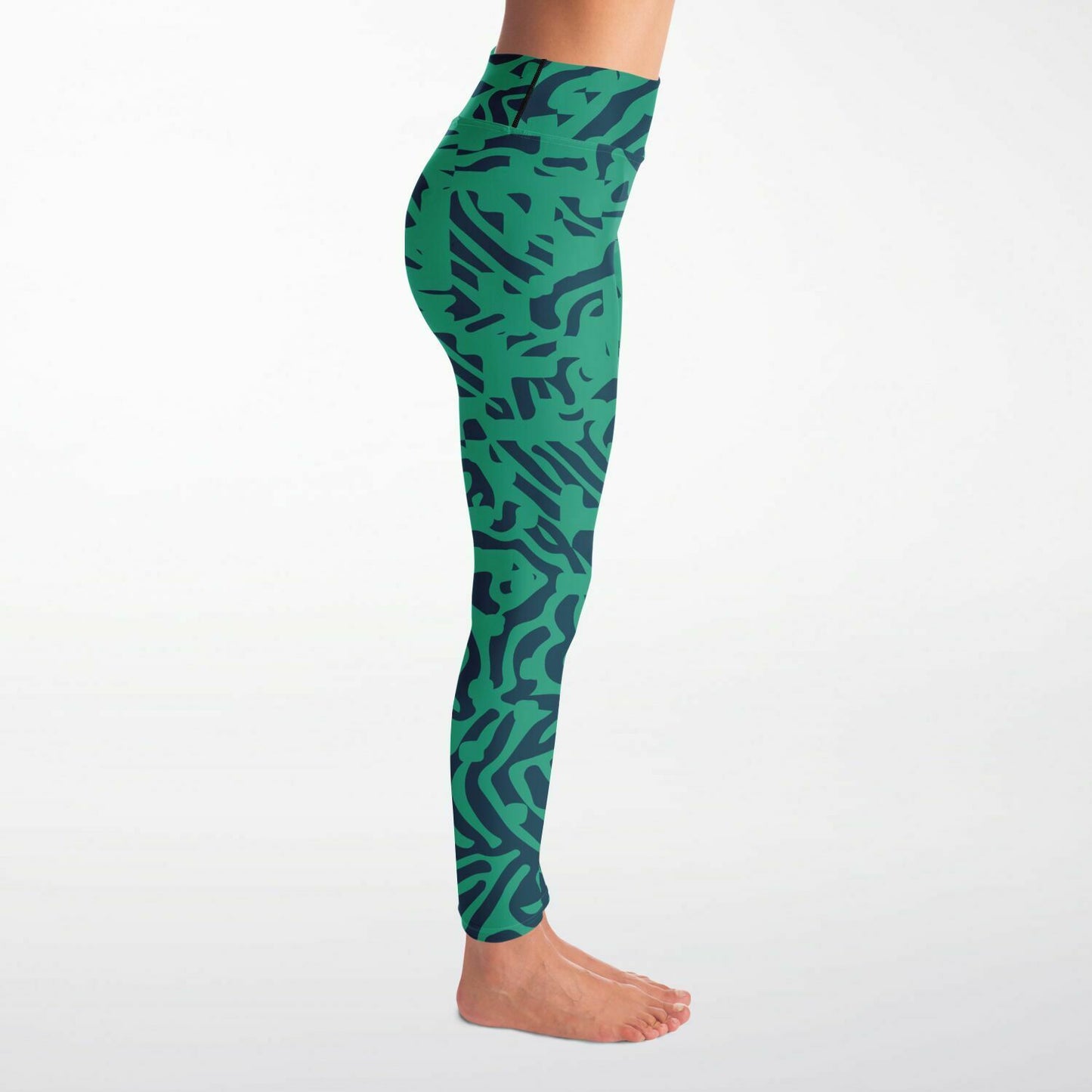 Women's LifeBy Blue-Green Yoga Leggings - LifeBy Fitness