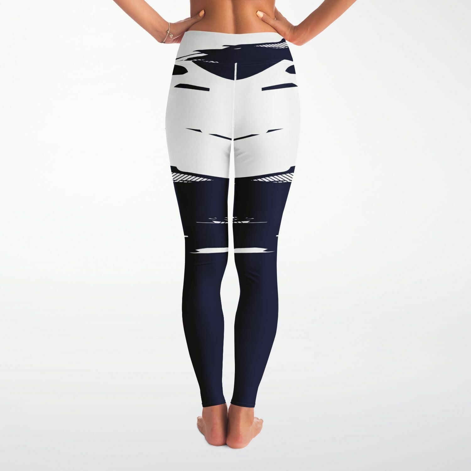 Women's LifeBy Blue-White Yoga Leggings - LifeBy Fitness