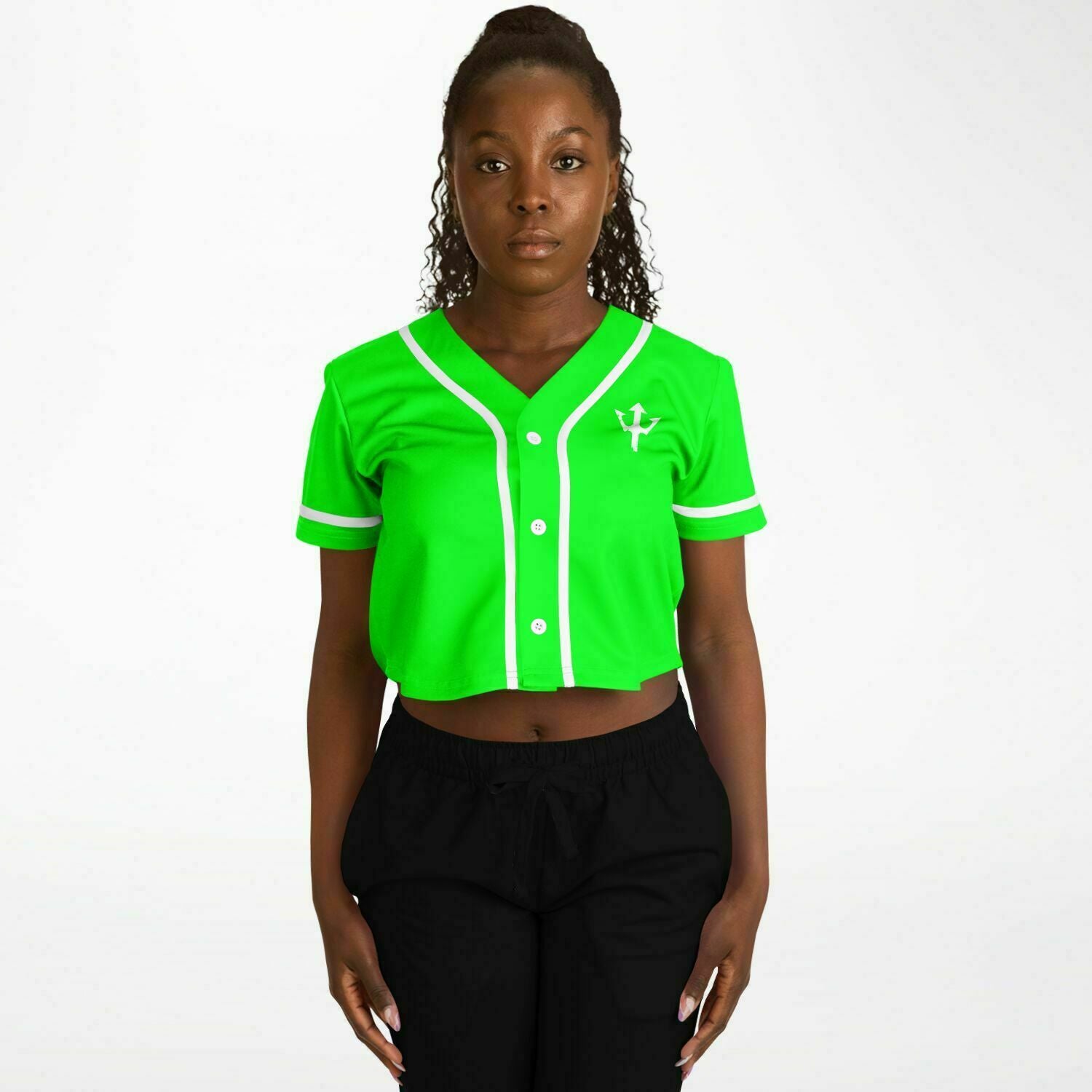 Women's LifeBy Viper Green Cropped Baseball Jersey - LifeBy Fitness