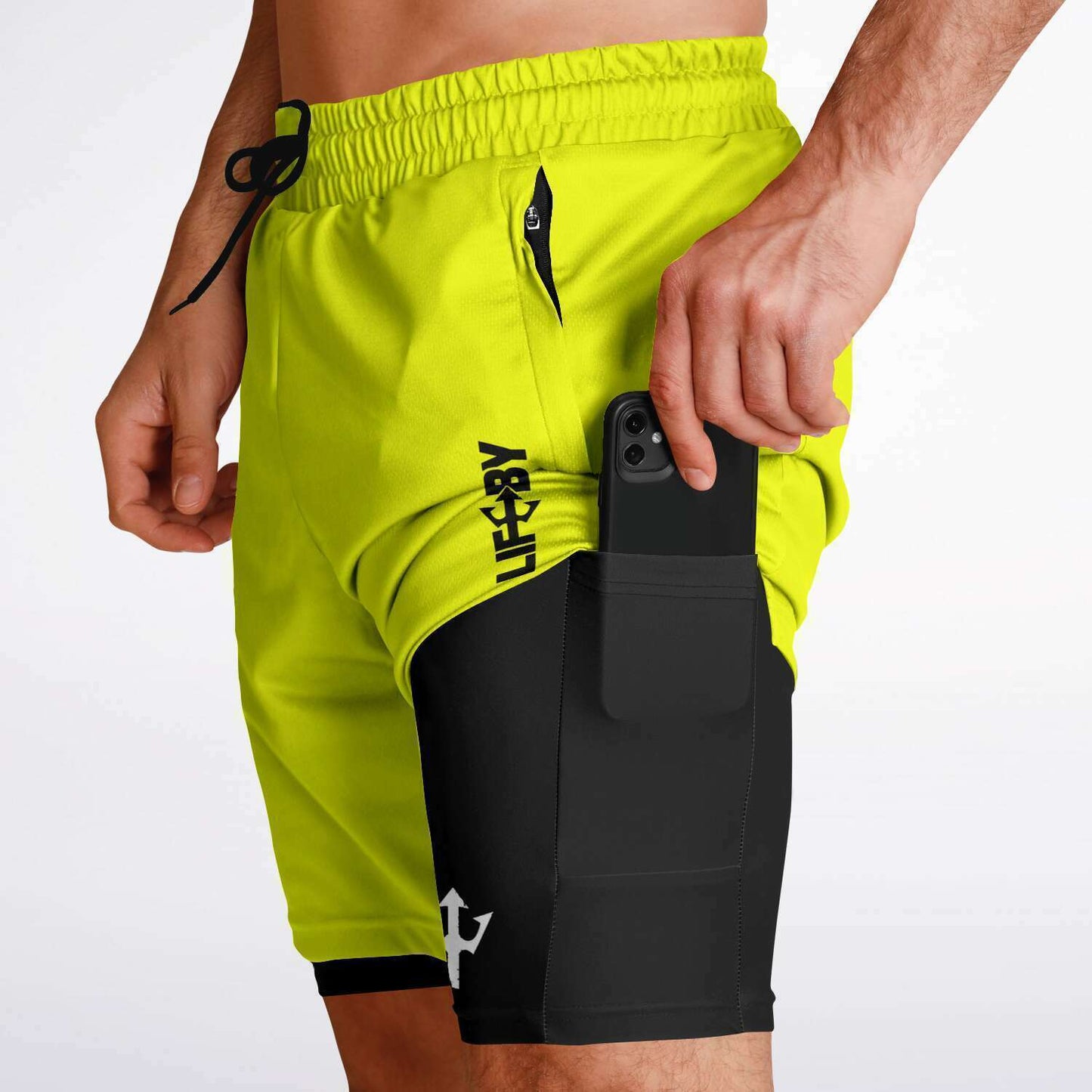 Men's LifeBy Yellow 2-in-1 Shorts - LifeBy Fitness