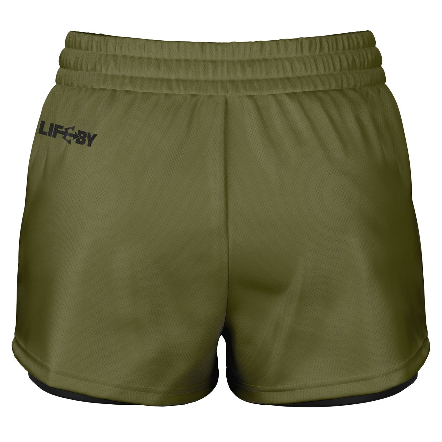 Women's LifeBy Khaki 2-in-1  Sports Shorts - LifeBy Fitness