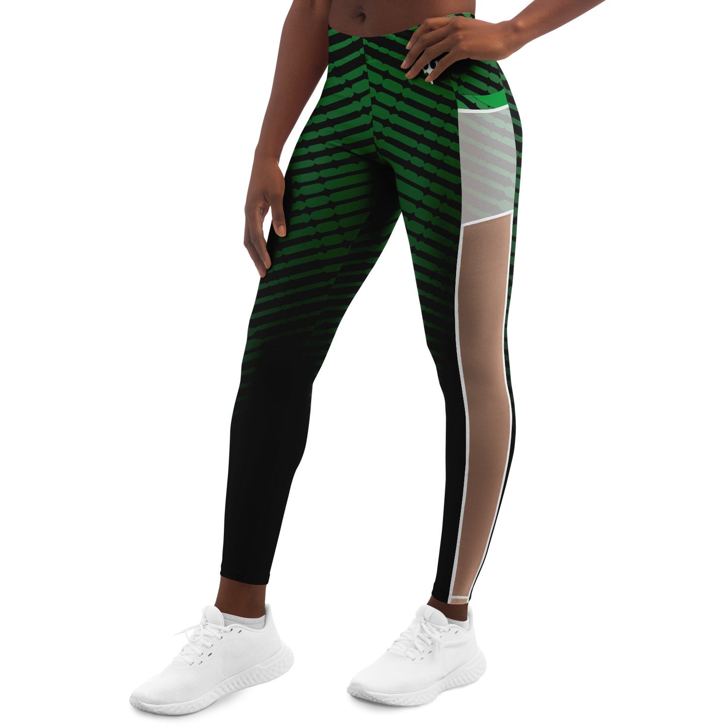 Women's LifeBy Faded Green Mesh Pocket Legging