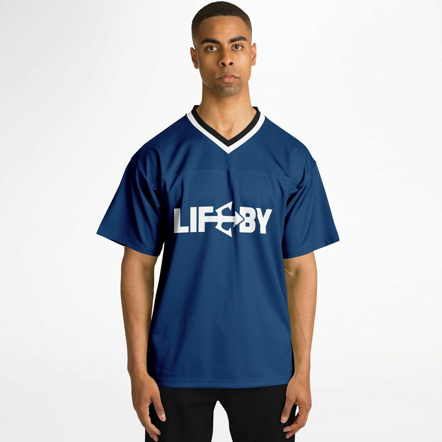 LifeBy Navy Blue Design Sports Jersey - LifeBy Fitness