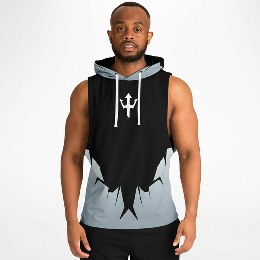 Grey Cover Sleeveless Hoodie