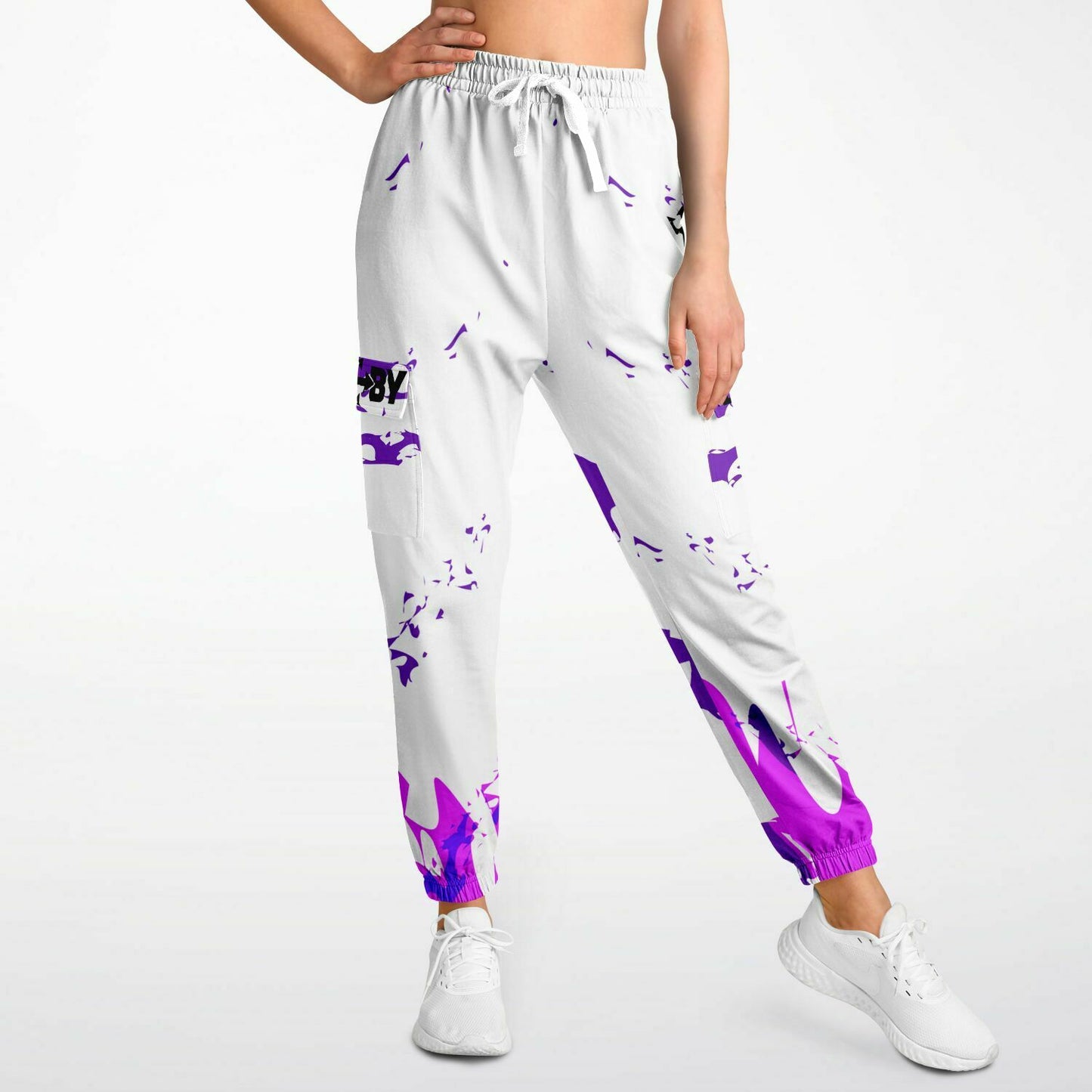 LifeBy Purple Splash Athletic Cargo Joggers - LifeBy Fitness