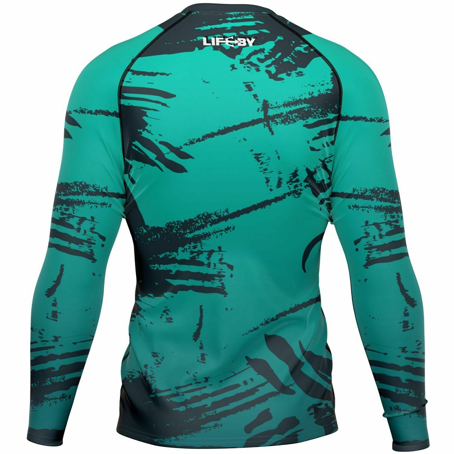 Men's LifeBy Blue Abstract Rashguard - LifeBy Fitness