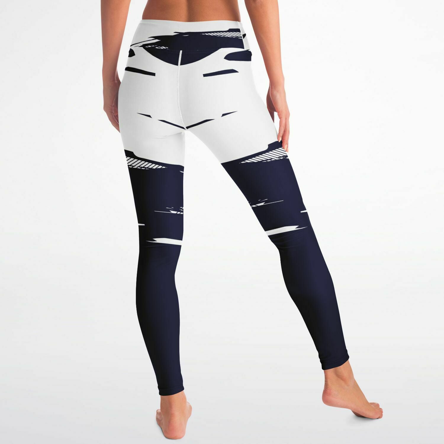 Women's LifeBy Blue-White Yoga Leggings - LifeBy Fitness