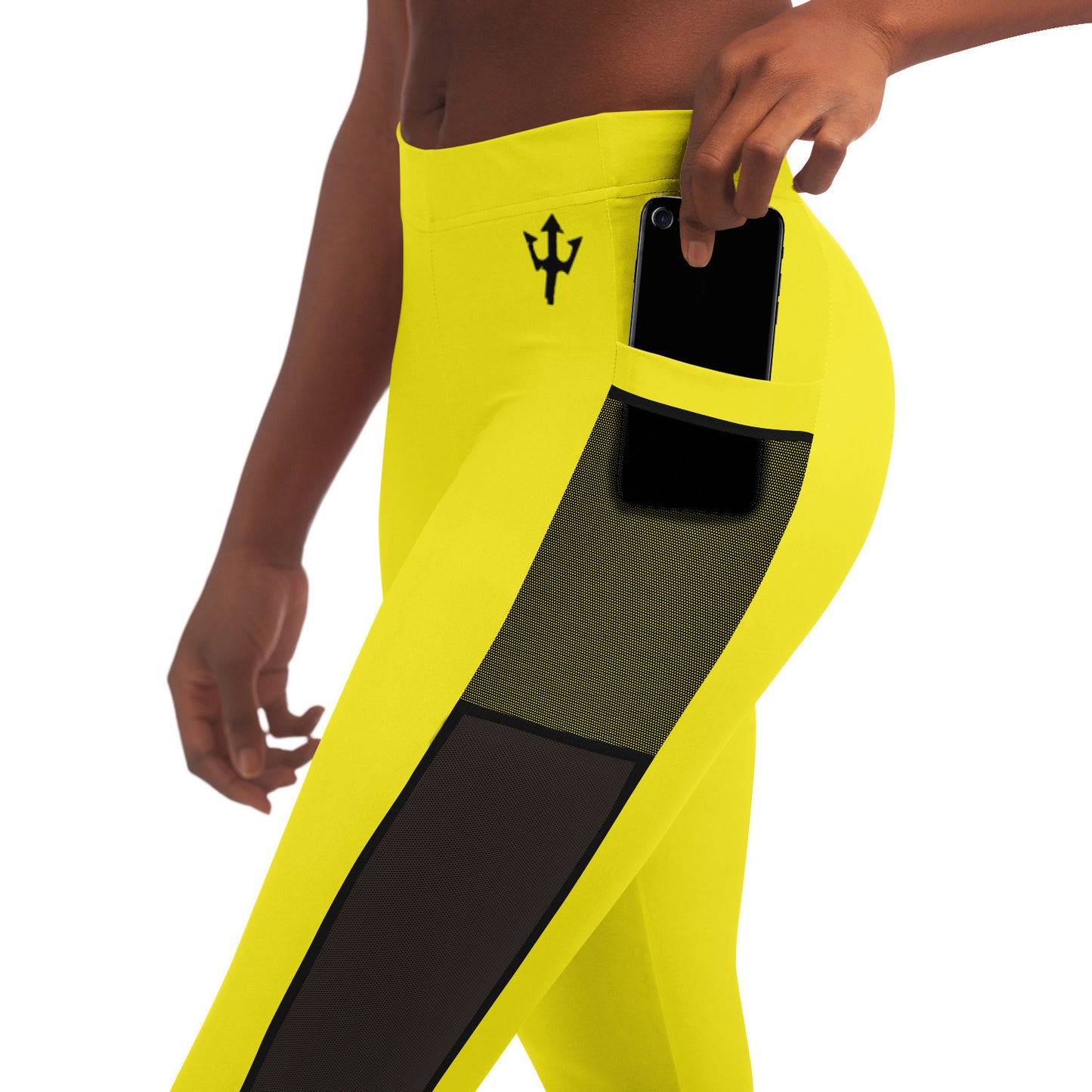 Women's LifeBy Yellow Mesh Pocket Legging