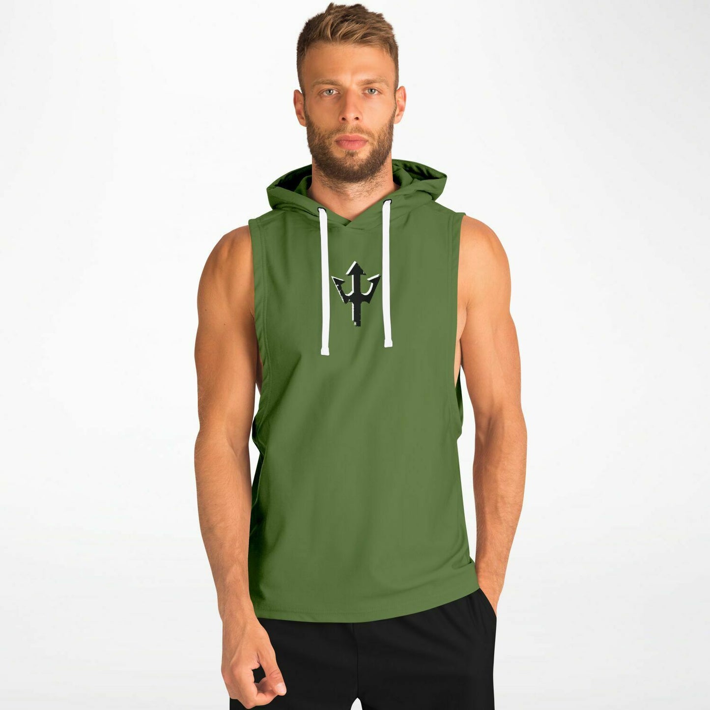 Green Sleeveless Hoodie