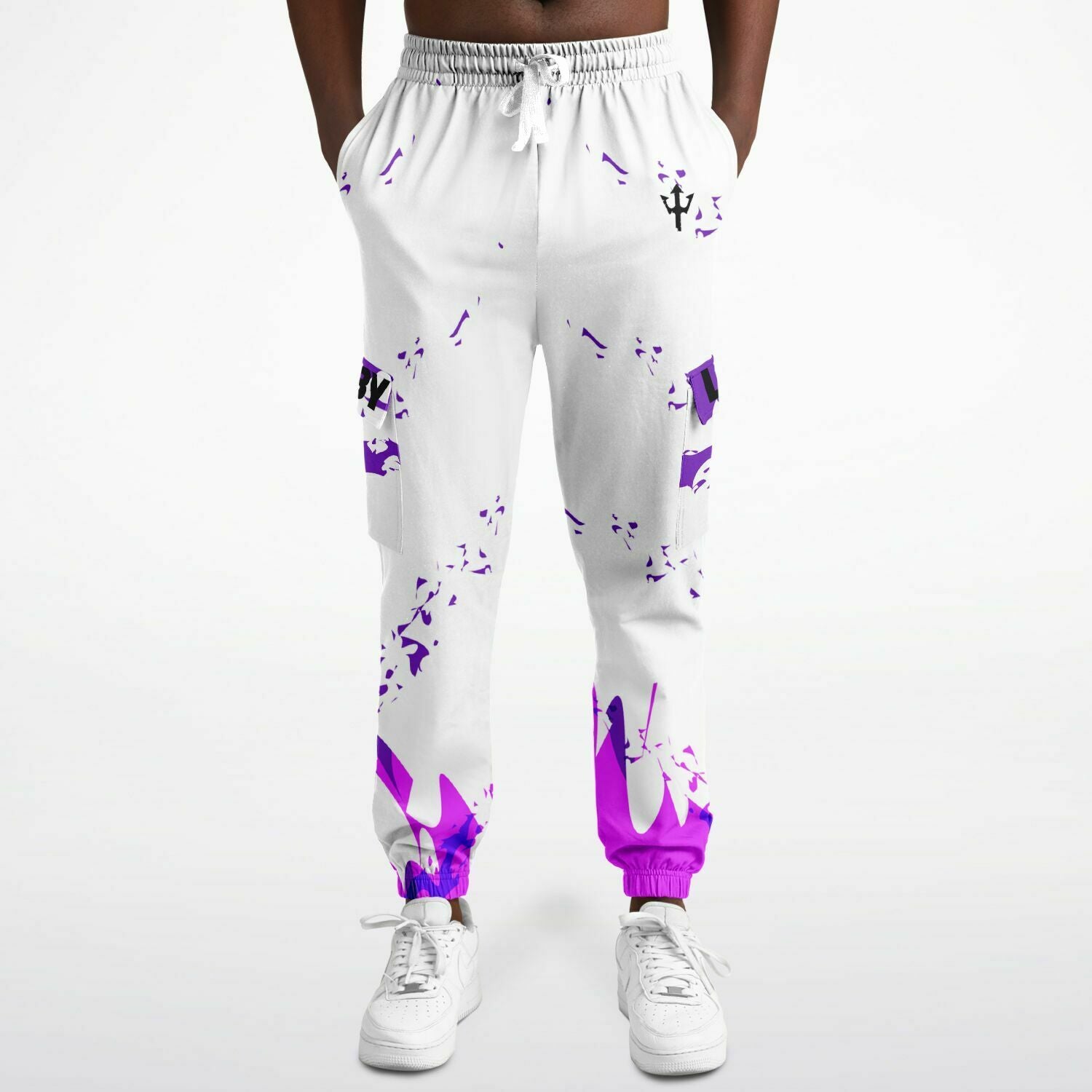 LifeBy Purple Splash Athletic Cargo Joggers - LifeBy Fitness